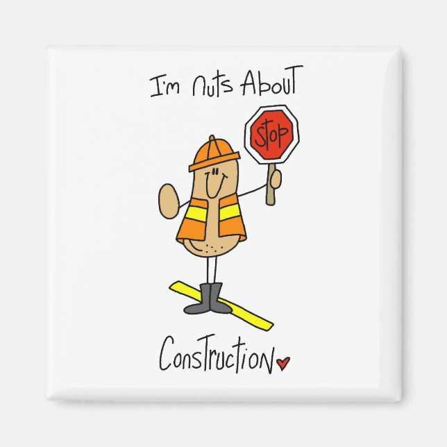 Íman Camisetas e Presentes de Construção Nuts (Frente)