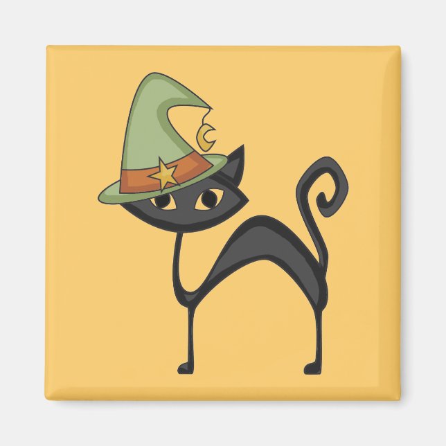 Íman Camisetas e presentes de gato do Halloween (Frente)