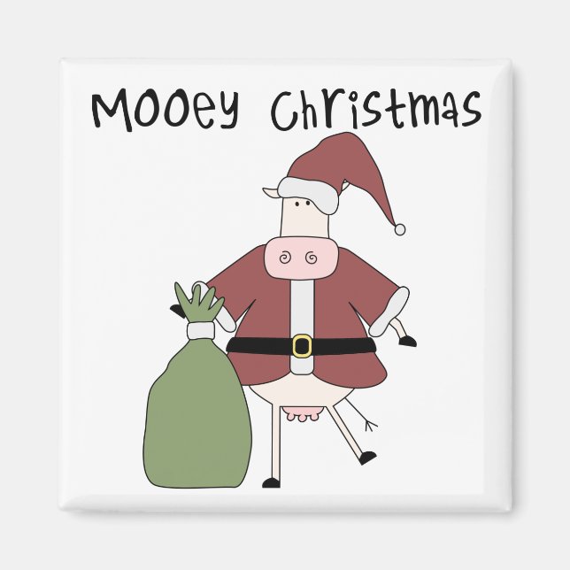 Íman Camisetas e presentes de Natal de Mooey Cow (Frente)