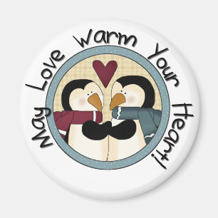 Íman Camisetas e presentes de Natal de Pinguin Love