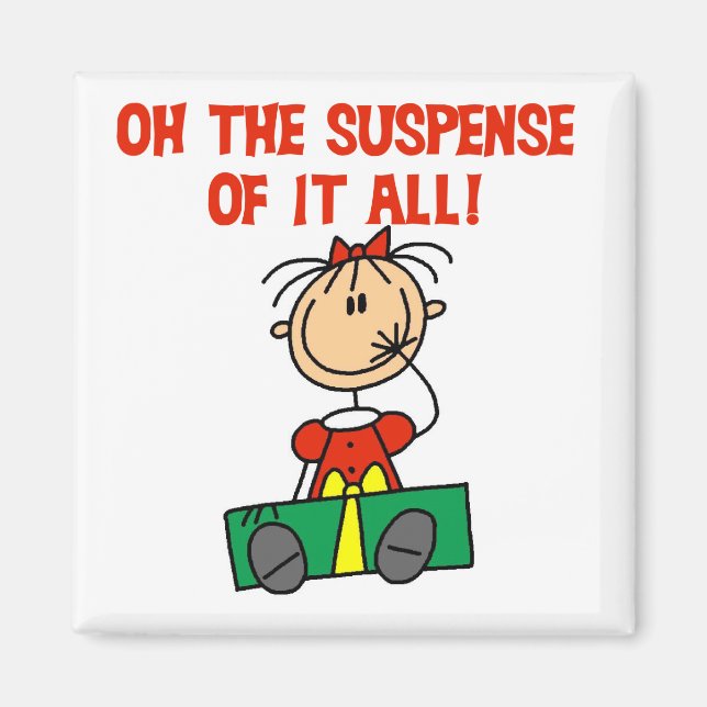 Íman Camisetas e Presentes de Suspense de Natal (Frente)