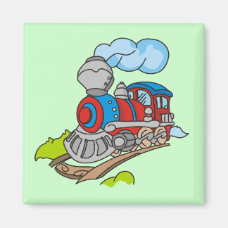 Íman Camisetas e presentes de trem vermelhos e azuis