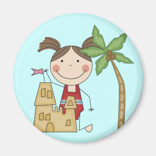 Íman Camisetas e presentes do Castelo de Areia (Frente)