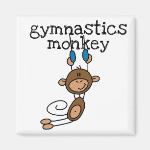 Íman Camisetas e Presentes do Macaco de Ginástica