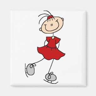 Íman Camisetas e presentes do Patinador vermelho