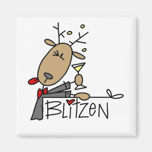Íman Camisetas e Presentes do Reindeer Blitzen