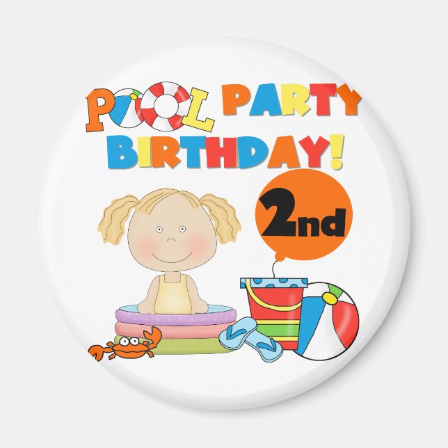 Íman Camisetas e presentes do segundo aniversário de pi (Frente)