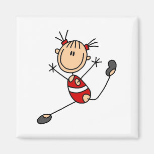 Íman Camisetas e presentes para ginastas de Stick Girl