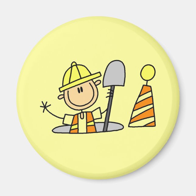Íman Camisetas e Presentes para Operário de Construção  (Frente)