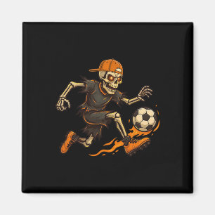 Íman Camisetas engraçadas de Halloween de esqueleto jog