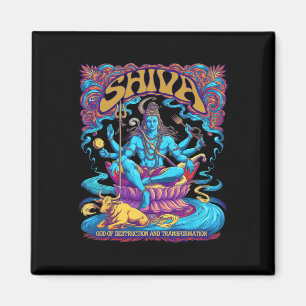Íman Camisetas Espirituais Shiva Impressão Deus Hindu H