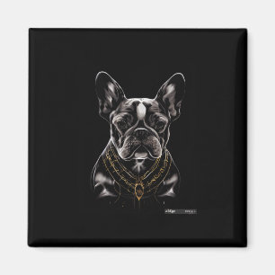 Íman Camisetas Gráficas de Cachorro-Bulldog Francês Hom