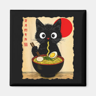 Íman Camisetas Gráficas de Gato Anime Ramen Japonesas E