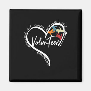 Íman Camisetas Gráficas De Voluntários Divertidos Volta