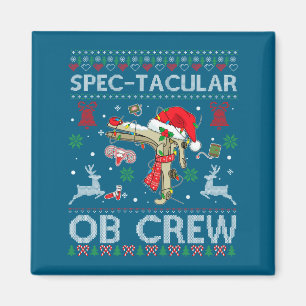 Íman Camisola de Natal Feia Espéculo da Equipe de Ob Es