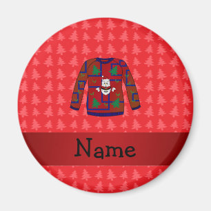 Íman Camisola feia conhecida personalizada do Natal