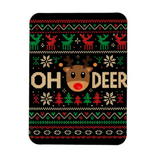 Íman Camisola Feia de Natal Oh Deer Puzzle
