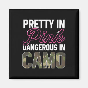 Íman Camo de Caça Engraçado Rosa Gráfico Mulheres Cervo