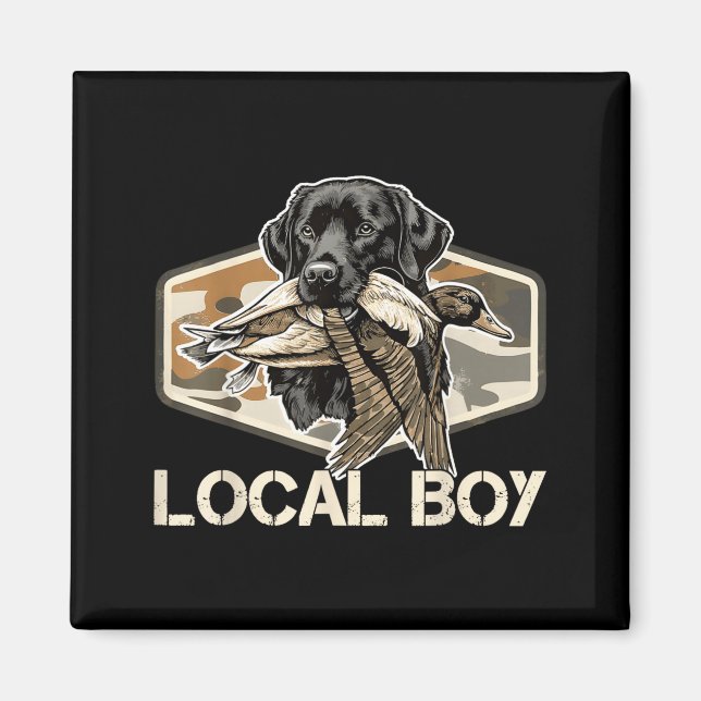Íman Camo Southern Local Boy Duck Hunting Black Lab Out (Frente)