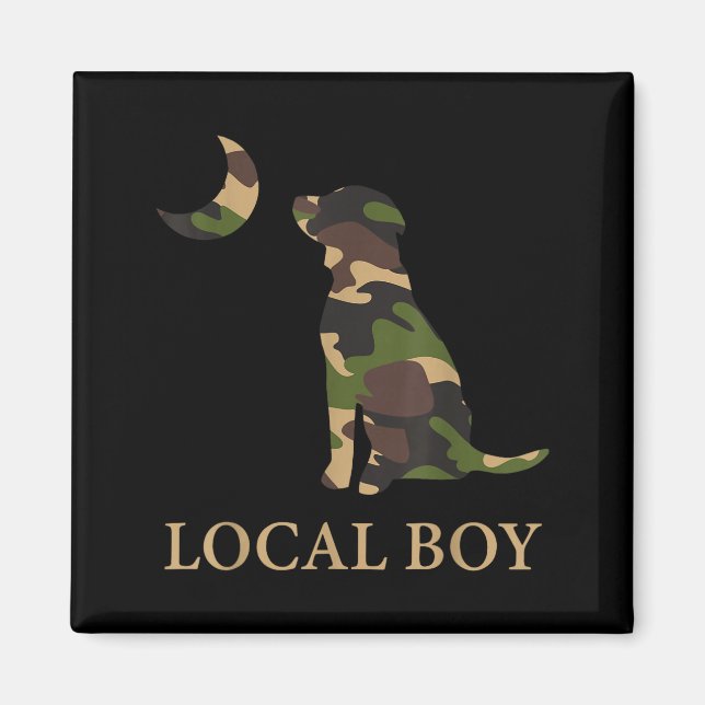Íman Camo Southern Local Boy Duck Hunting Black Lab Out (Frente)
