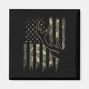 Íman Camo USA Flag Elk Buck Camouflage Deer Hunting Hun