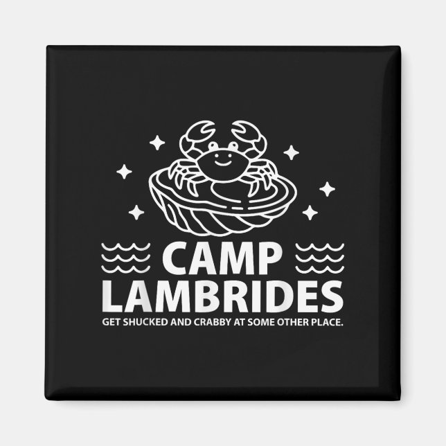 Íman Camp Lambrides Funny Crabby Oyster Cote Parody (Frente)