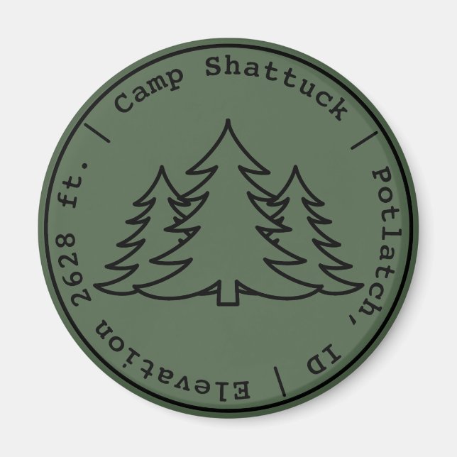 Íman Camp Shattuck - Logotipo do Carimbo - Magnet (Frente)