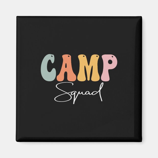 Íman Camp Squad Retro Groovage Feliz Primeiro Dia De (Frente)