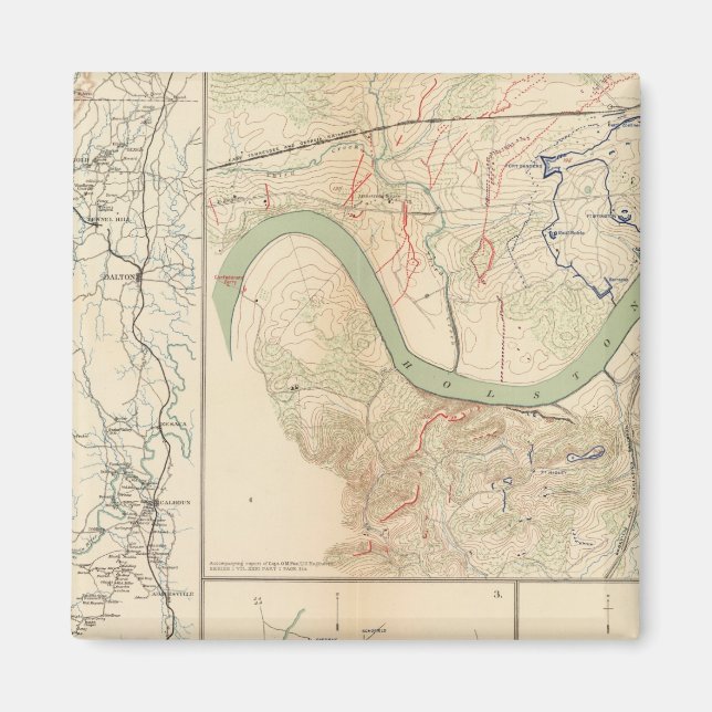 Íman Campanha Chickamauga, Knoxville (Frente)