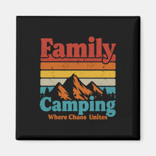 Íman Campanha Familiar Camping Chaos Une a Feliz Campan