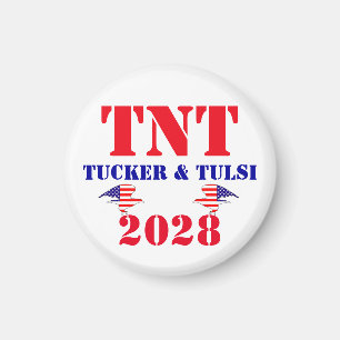 Íman Campanha TNT Tucker & Tulsi 2028 Presidente dos EU