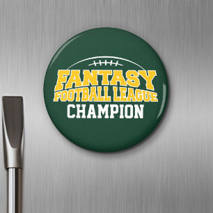 Íman Campeão de Futebol da Fantasy - Dourado Verde e Am