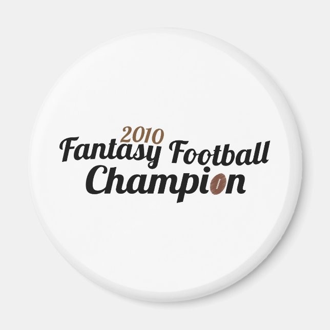 Íman campeão de futebol fantasia de 2010 (Frente)