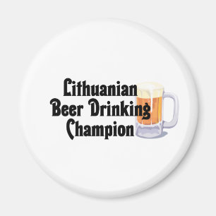 Íman Campeão lituano do bebendo da cerveja