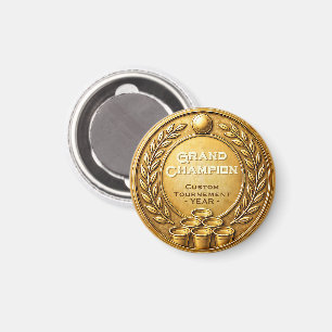 Íman Campeonato do Torneio de Beer Pong Medalha de Ouro