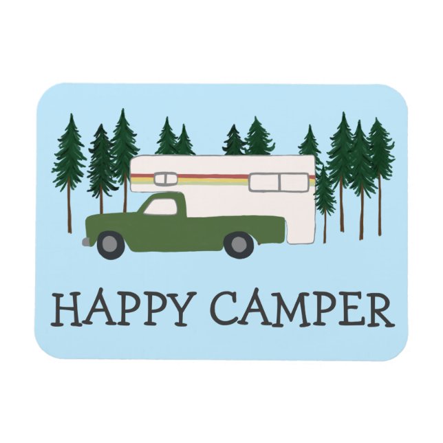 ÍMAN  CAMPER FELIZ, CAMPER, CAMPER, CAMPER, CAMINHAR (Horizontal)