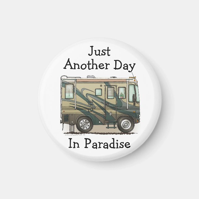 Íman Camper Feliz e Bonito, Grande Treinador RV Motorho (Frente)