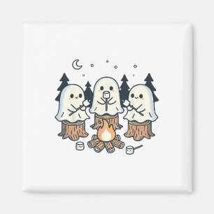 Íman Campfire Ghost Spooky Marshmallow Halloween Bonfir