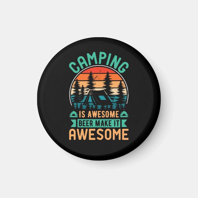 Íman Camping é Incrível Cerveja Torna-o Incrível (Frente)