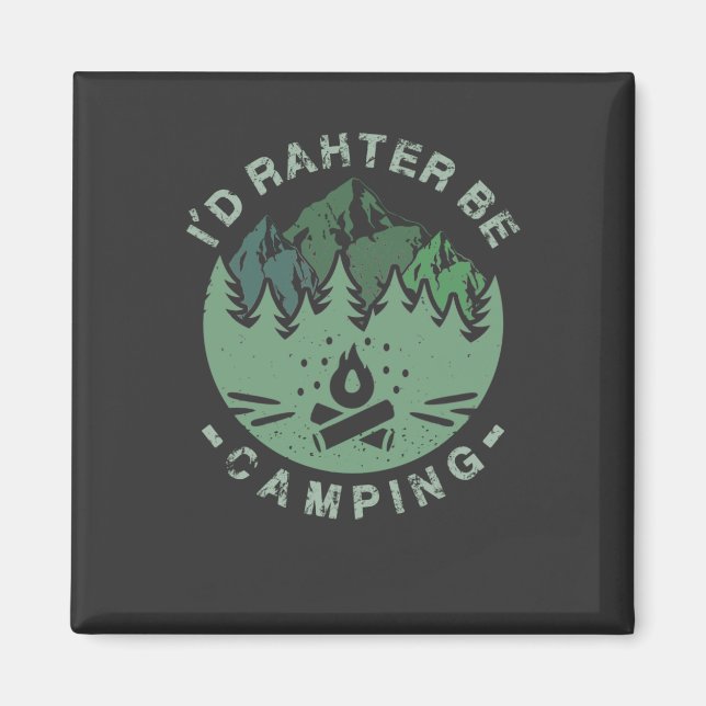 Íman Camping - Eu Preferencialmente Acampando (Frente)