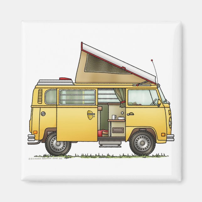 Íman Campmobile Camper Van Magnet (Frente)