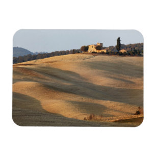Íman Campo agrícola ao pôr do sol, Val d'Orcia, Toscana