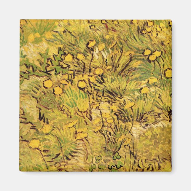 Íman Campo das flores amarelas por Vincent van Gogh (Frente)