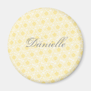 Íman Campo de Daisies Magnet, flores amarelas