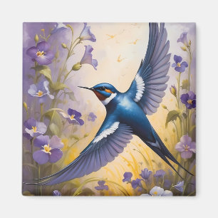 Íman Campo de Engorda Voadora de Flores Violetas