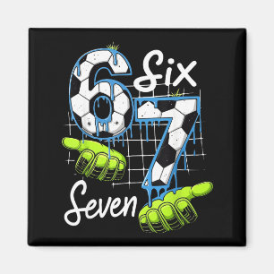 Íman Campo de futebol Groovy 67 Seis Sete Meme engraçad