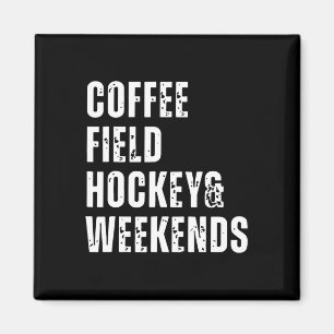 Íman Campo de Hockey Retro Café E Fins de Semana Hóquei