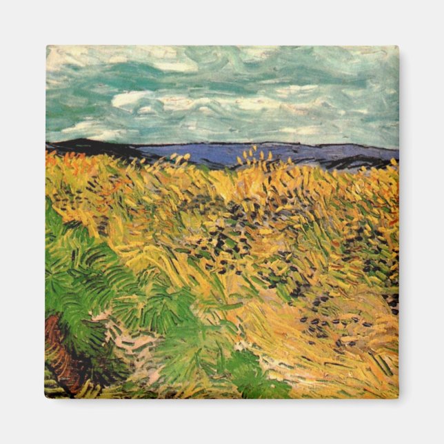 Íman Campo de Trigo com Centáureas de Vincent van Gogh (Frente)
