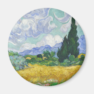 Íman Campo de Trigo com Ciprestes de Van Gogh Arte