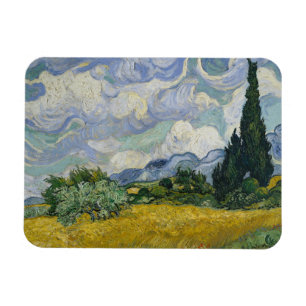 Íman Campo de Trigo com Ciprestes, Pintura a Óleo, Van